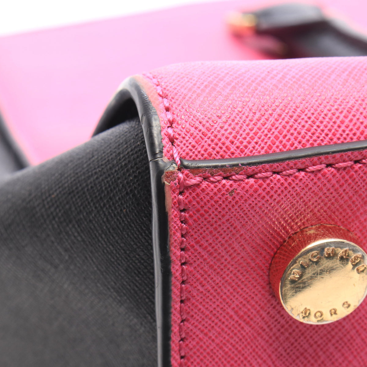 2WAY ハンドバッグ トートバッグ レザー ピンク ブラック マイケルコース バッグ MICHAEL KORS