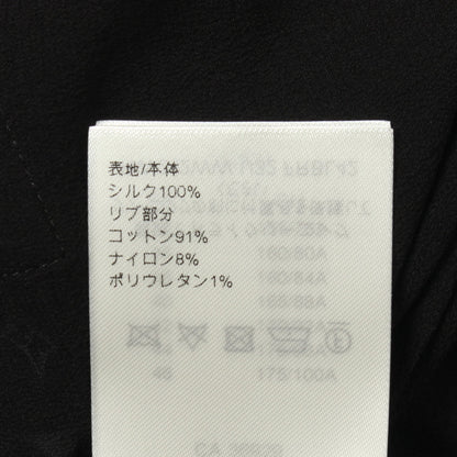 ロゴデザイン シースルー シャツ シルク ブラック ルイヴィトン