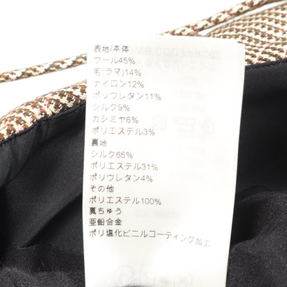 千鳥格子 キャミ ワンピース ウール ラマ ナイロン ブラウン ベージュ ルイヴィトン