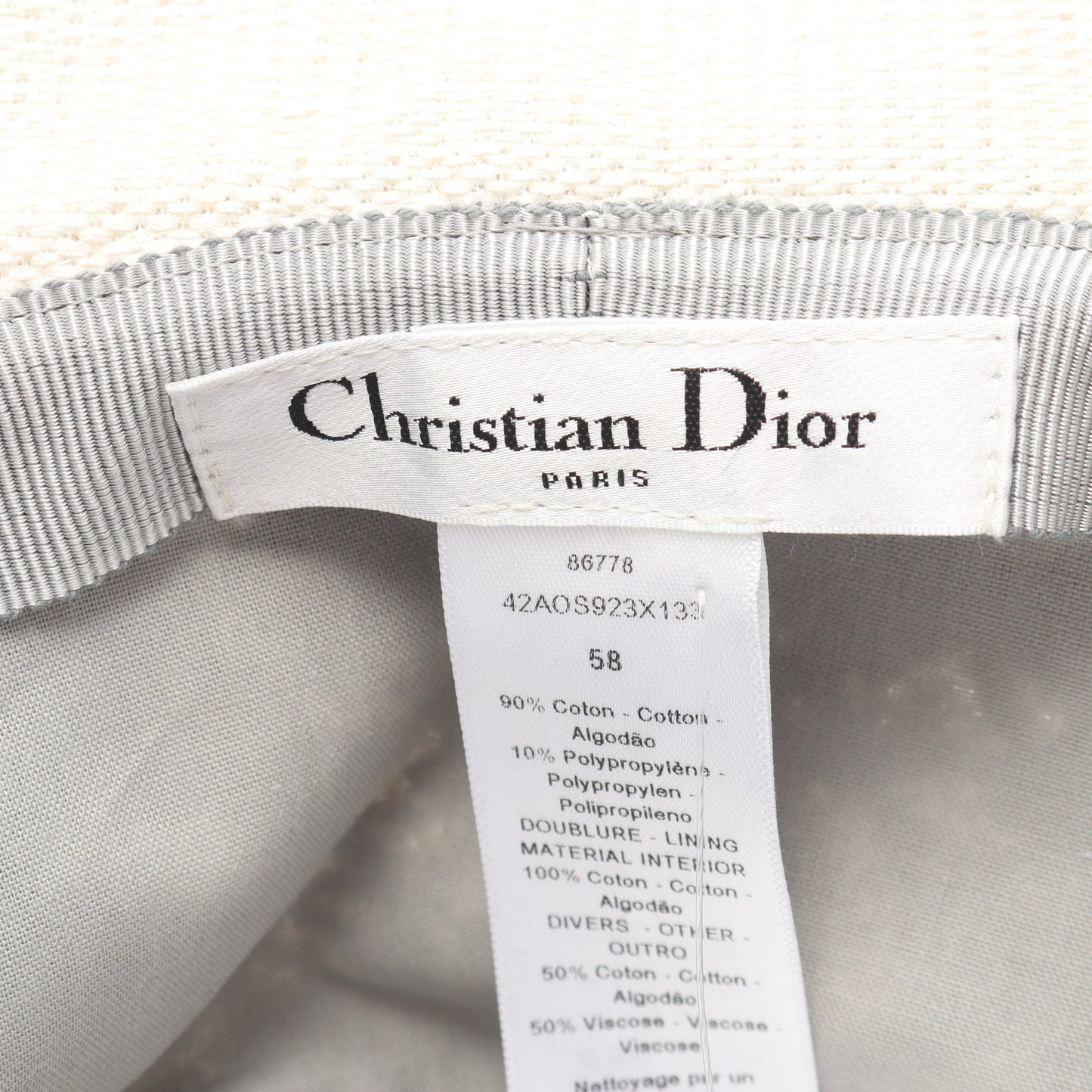 D-Bobby Toile de Jouy バケット ハット コットン オフホワイト ライトピンク マルチカラー クリスチャンディオール 財布・小物 Christian Dior