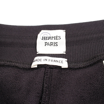 Do Re Boucles ショート スウェットパンツ コットン ブラック ホワイト ダークブラウン エルメス