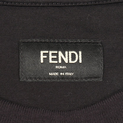 ズッカ ジップポケット付き 半袖Tシャツ コットン ブラック グレー フェンディ トップス FENDI