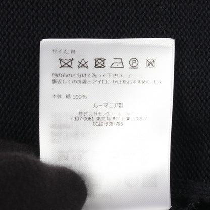ロゴ ニット クルーネック コットン ネイビー モンクレール トップス MONCLER