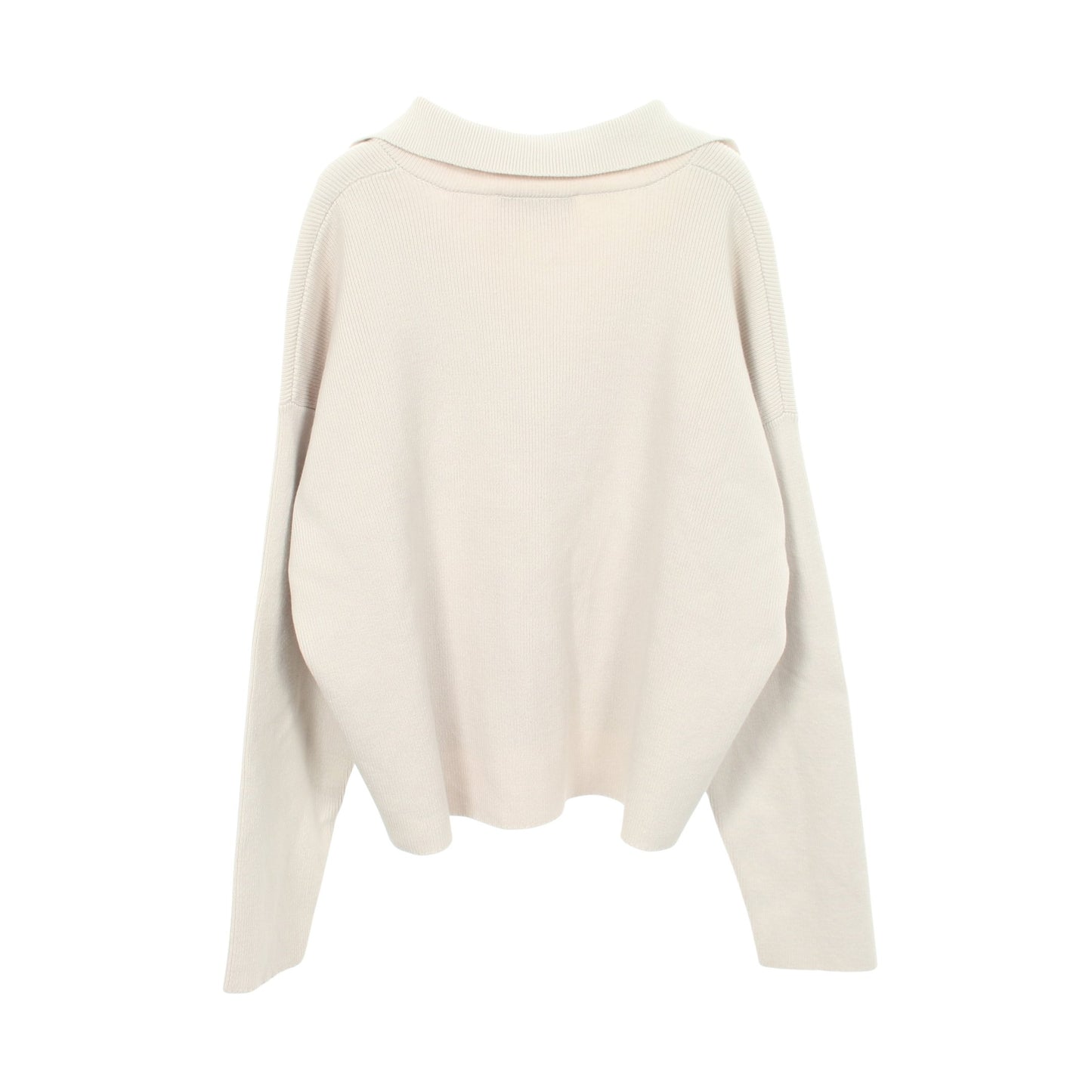 Ami de Coeur 長袖 ニット ポロシャツ コットン ウール オフホワイト アミアレクサンドルマテュッシ トップス AMI Alexandre Mattiussi