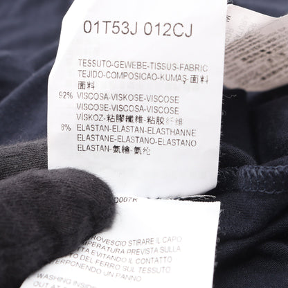 フォトグラフィック プリント 半袖Tシャツ ビスコース ネイビー ジョルジオアルマーニ トップス GIORGIO ARMANI