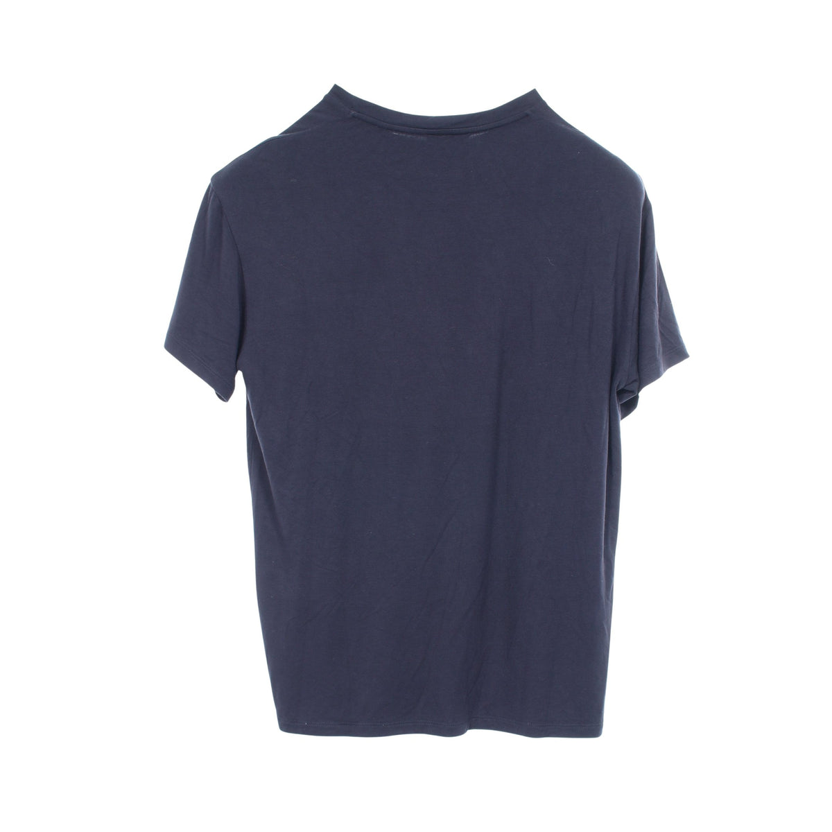 フォトグラフィック プリント 半袖Tシャツ ビスコース ネイビー ジョルジオアルマーニ トップス GIORGIO ARMANI