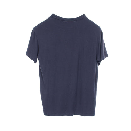 フォトグラフィック プリント 半袖Tシャツ ビスコース ネイビー ジョルジオアルマーニ トップス GIORGIO ARMANI