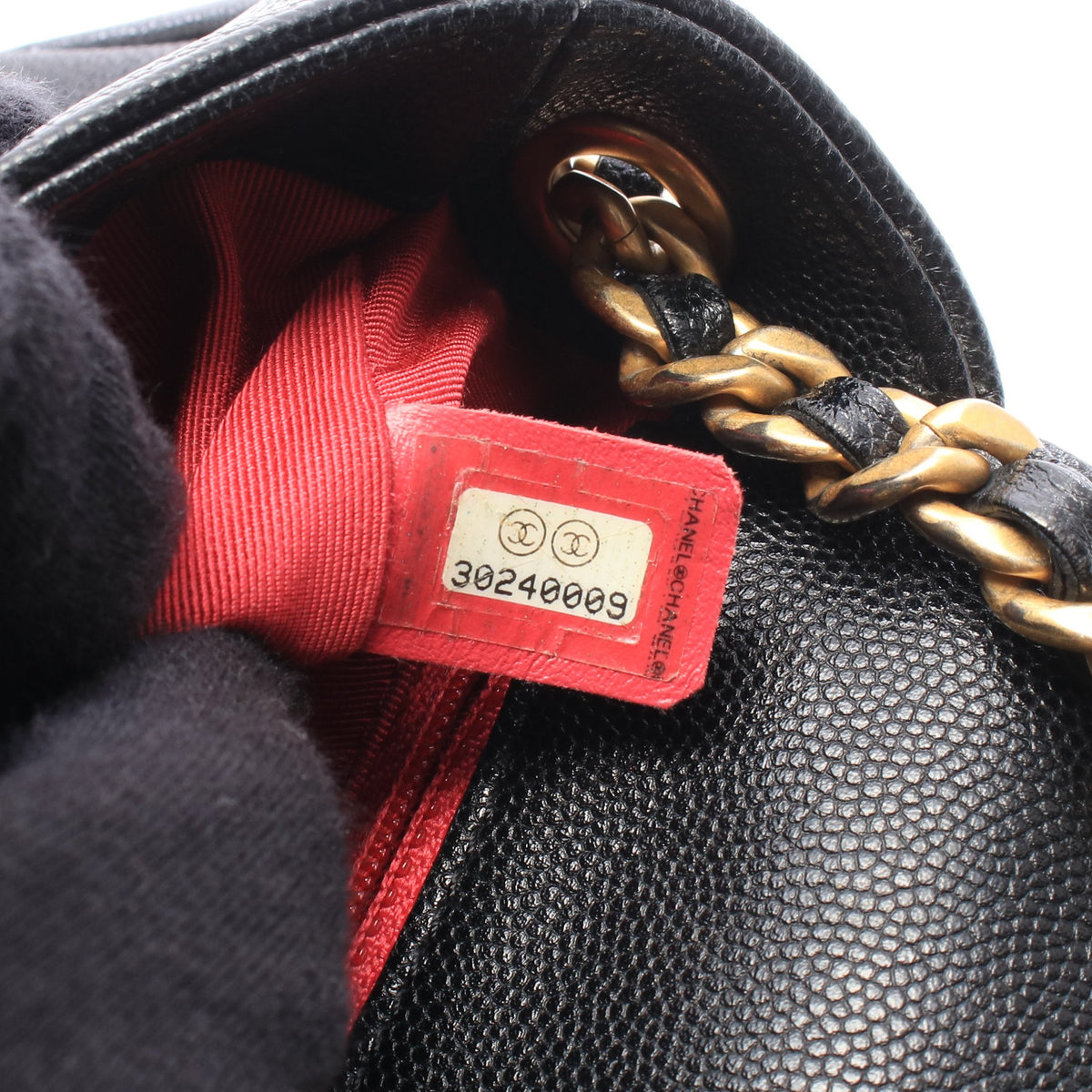 マトラッセ チェーンショルダーバッグ キャビアスキン ブラック ゴールド金具 シャネル バッグ CHANEL