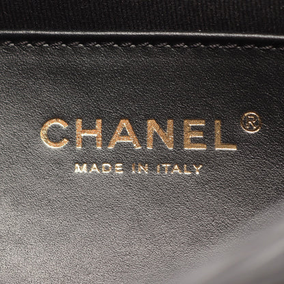 マトラッセ スモールフラップ チェーンショルダーバッグ ラムスキン ブラック ゴールド金具 シャネル バッグ CHANEL