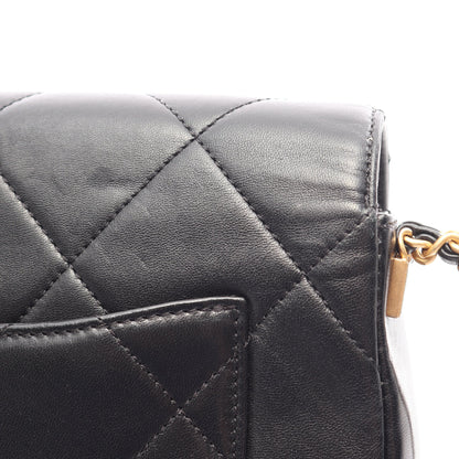 マトラッセ スモールフラップ チェーンショルダーバッグ ラムスキン ブラック ゴールド金具 シャネル バッグ CHANEL