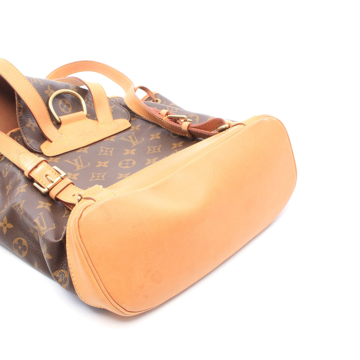 モンスリMM モノグラム バックパック リュックサック PVC レザー ブラウン ルイヴィトン バッグ LOUIS VUITTON