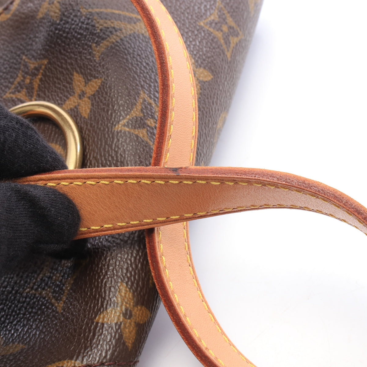 モンスリMM モノグラム バックパック リュックサック PVC レザー ブラウン ルイヴィトン バッグ LOUIS VUITTON