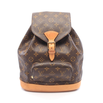 モンスリMM モノグラム バックパック リュックサック PVC レザー ブラウン ルイヴィトン バッグ LOUIS VUITTON