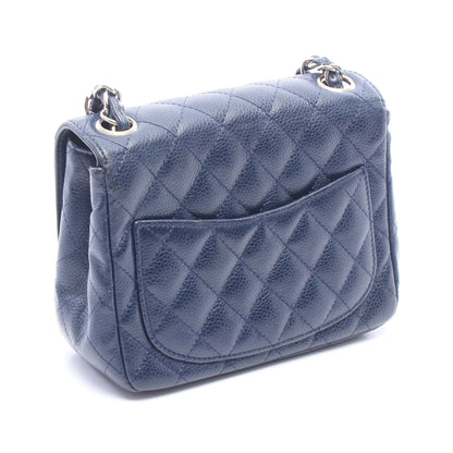 ミニマトラッセ チェーンショルダーバッグ キャビアスキン ネイビー ゴールド金具 シャネル バッグ CHANEL