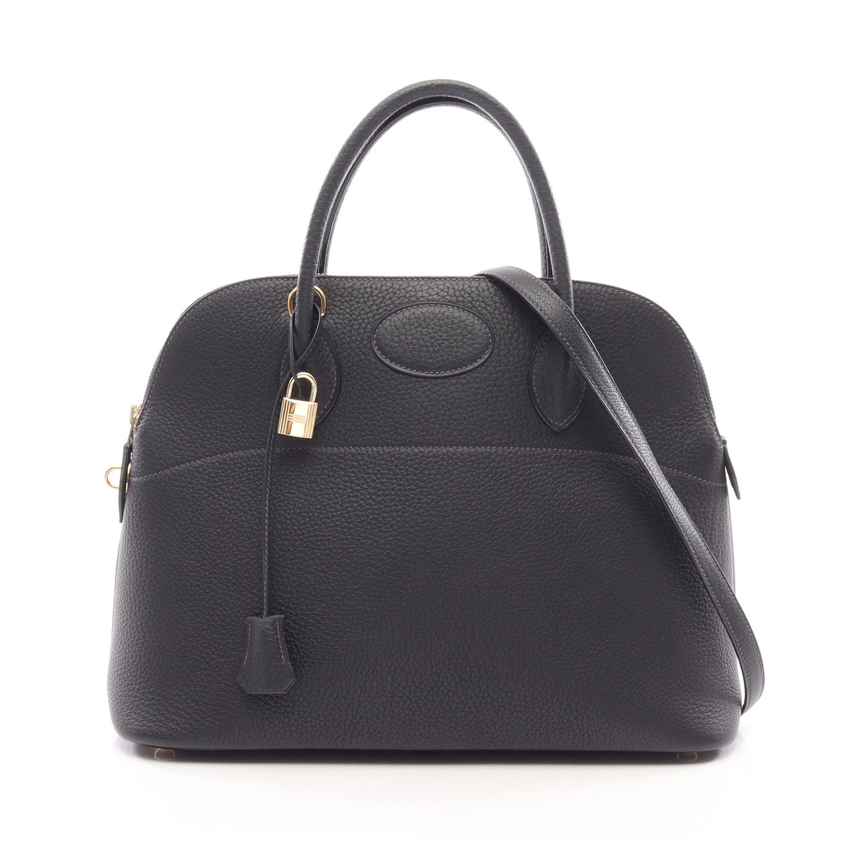 ボリード35 ブルーインディゴ 2WAY ハンドバッグ フィヨルド ネイビー ゴールド金具 □G刻印 エルメス バッグ HERMES