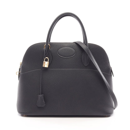 ボリード35 ブルーインディゴ 2WAY ハンドバッグ フィヨルド ネイビー ゴールド金具 □G刻印 エルメス バッグ HERMES
