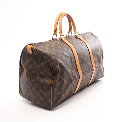 キーポル50 モノグラム ボストンバッグ PVC レザー ブラウン ルイヴィトン バッグ LOUIS VUITTON