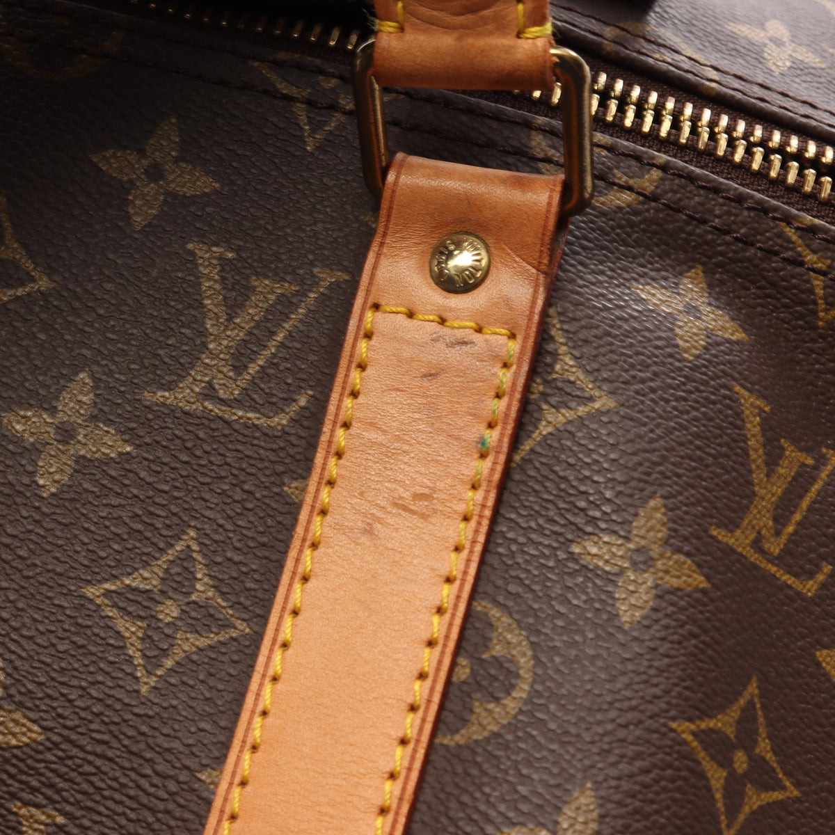 キーポル50 モノグラム ボストンバッグ PVC レザー ブラウン ルイヴィトン バッグ LOUIS VUITTON