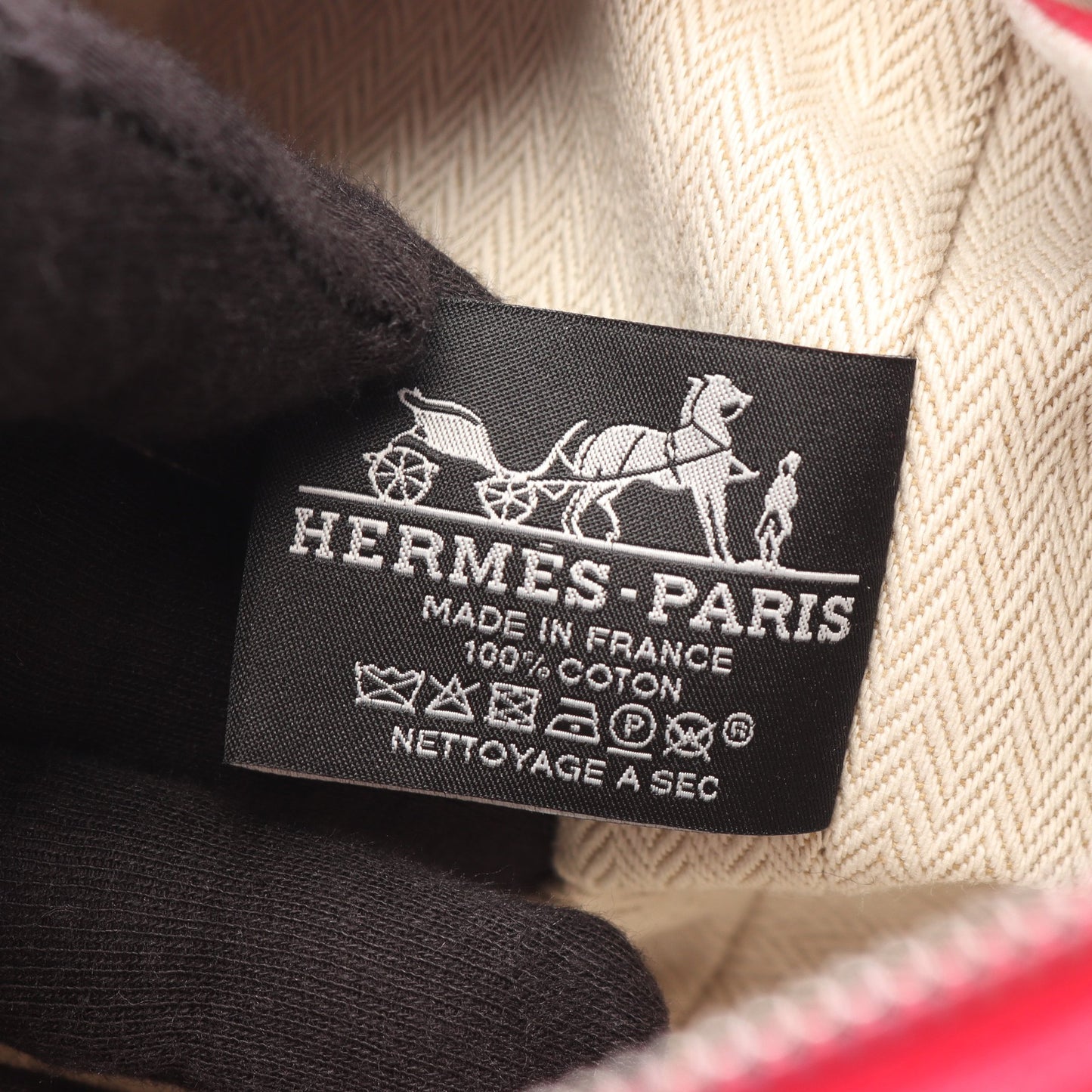 ブリッドアブラックPM ハイビスカス ハンドバッグ キャンバス ピンク ボルドー オレンジ シルバー金具 エルメス