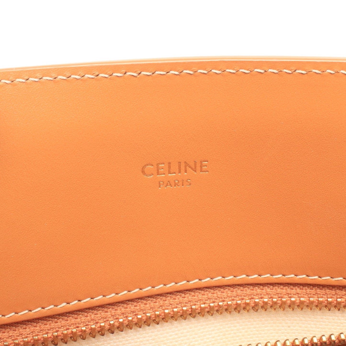 スモール バーティカル カバ 2WAY ハンドバッグ トートバッグ キャンバス レザー アイボリー ブラウン セリーヌ バッグ CELINE