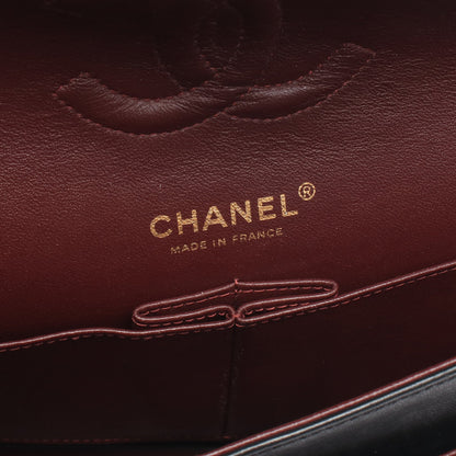 マトラッセ Wフラップ Wチェーンショルダーバッグ ラムスキン ブラック ゴールド金具 シャネル バッグ CHANEL