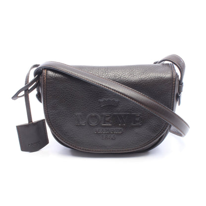 ヘリテージ ショルダーバッグ レザー ダークブラウン ロエベ バッグ LOEWE
