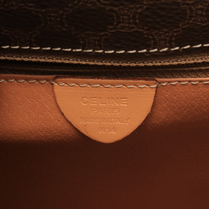 マカダム ショルダーバッグ PVC レザー ダークブラウン ブラウン セリーヌ バッグ CELINE
