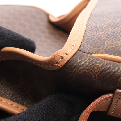 マカダム ショルダーバッグ PVC レザー ダークブラウン ブラウン セリーヌ バッグ CELINE