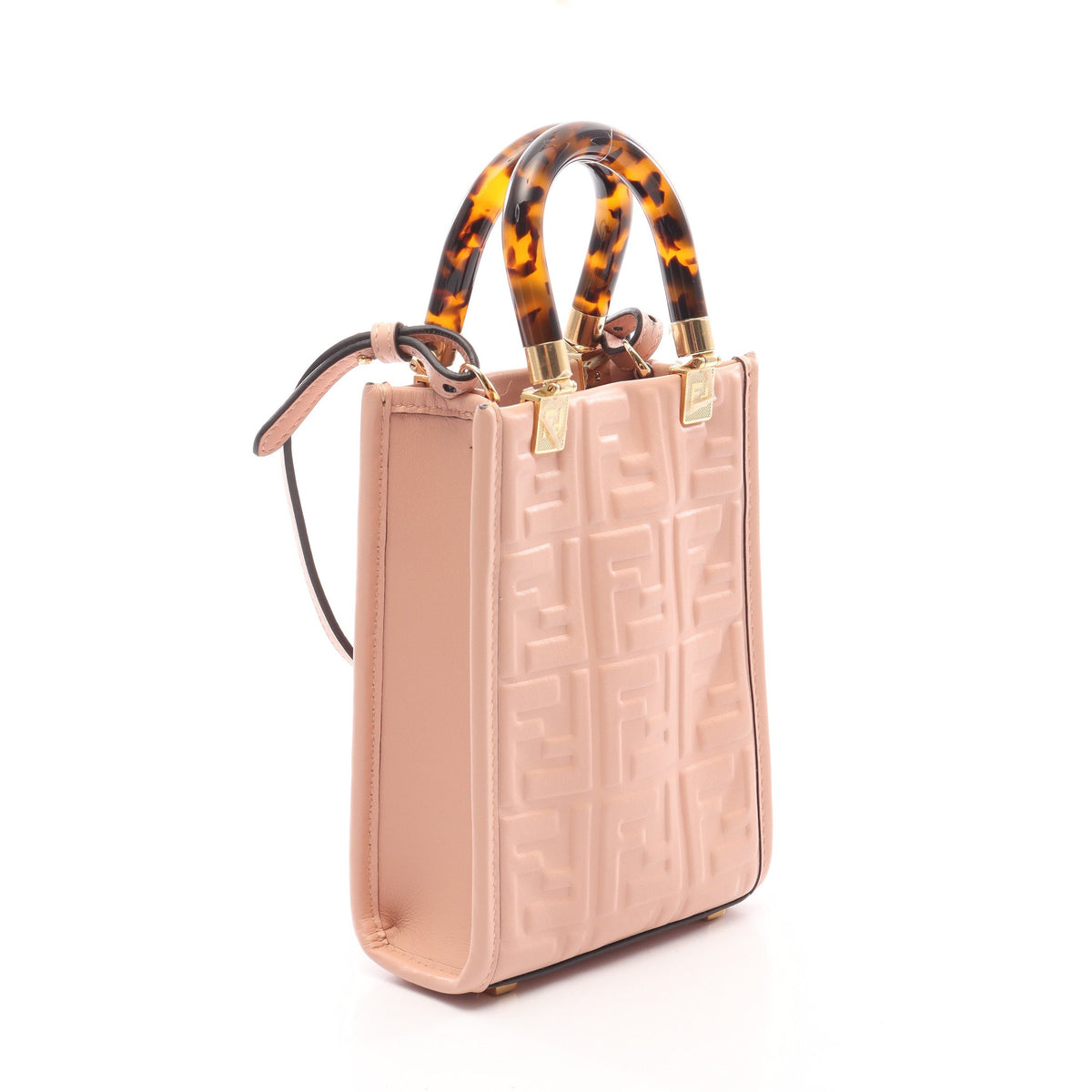 サンシャインショッパー ミニ 2WAY ハンドバッグ レザー ピンク フェンディ バッグ FENDI
