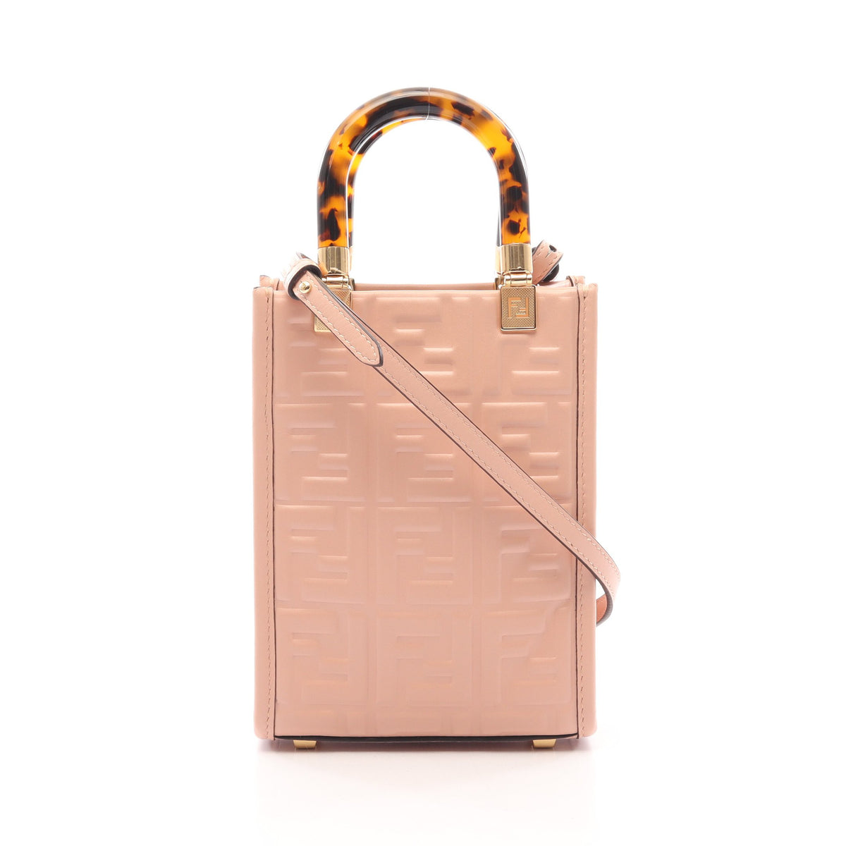 サンシャインショッパー ミニ 2WAY ハンドバッグ レザー ピンク フェンディ バッグ FENDI