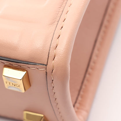 サンシャインショッパー ミニ 2WAY ハンドバッグ レザー ピンク フェンディ バッグ FENDI
