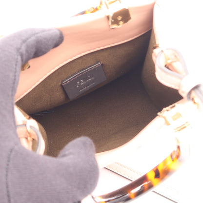 サンシャインショッパー ミニ 2WAY ハンドバッグ レザー ピンク フェンディ バッグ FENDI