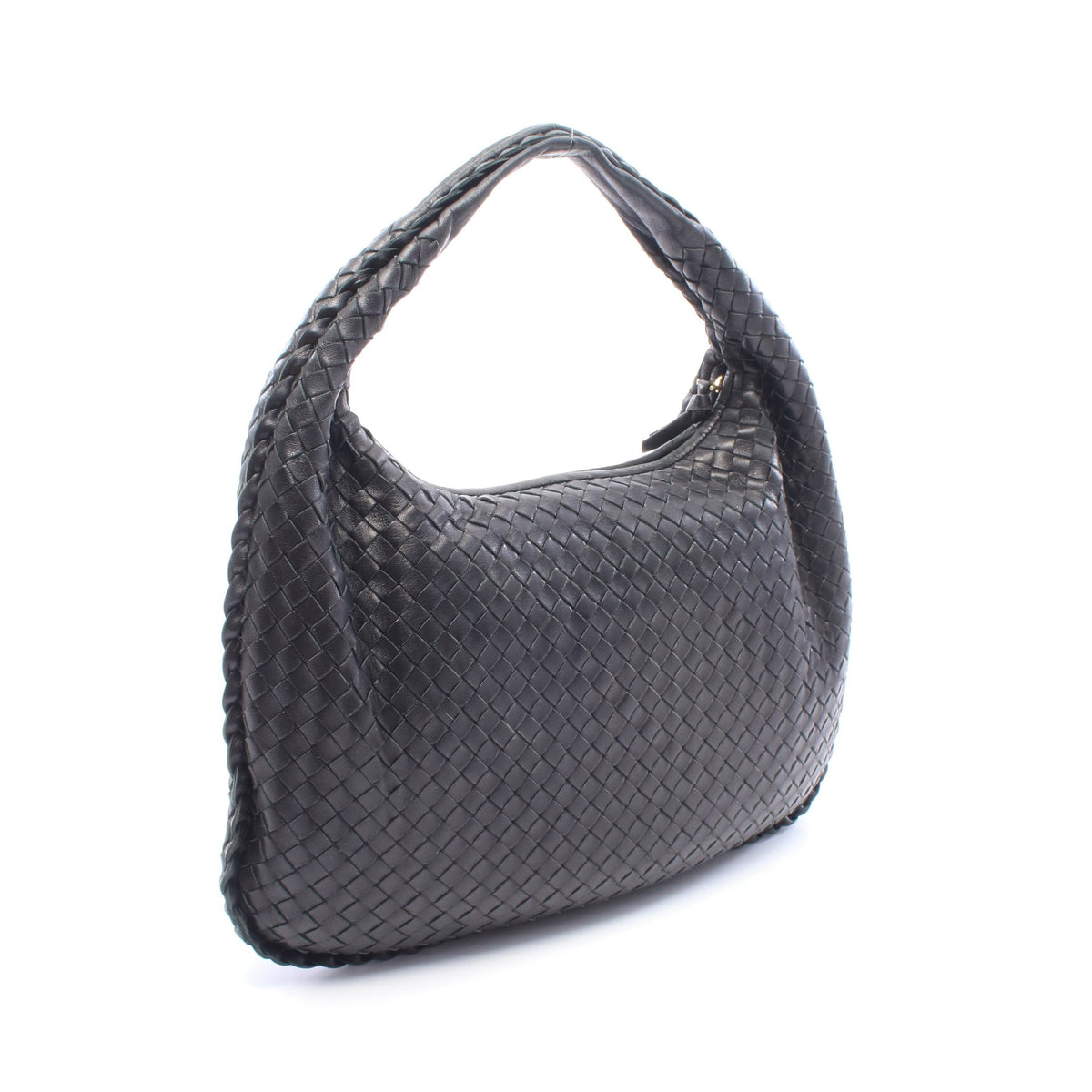 ヴェネタバッグ イントレチャート ワンショルダーバッグ レザー ブラック ボッテガヴェネタ バッグ BOTTEGA VENETA
