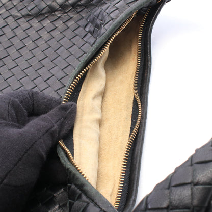 ヴェネタバッグ イントレチャート ワンショルダーバッグ レザー ブラック ボッテガヴェネタ バッグ BOTTEGA VENETA