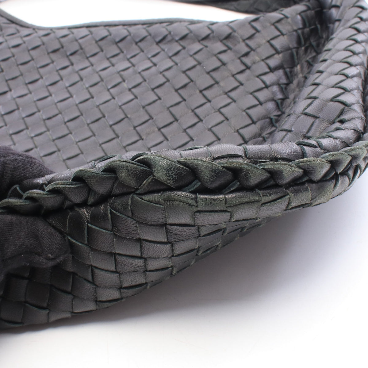 ヴェネタバッグ イントレチャート ワンショルダーバッグ レザー ブラック ボッテガヴェネタ バッグ BOTTEGA VENETA