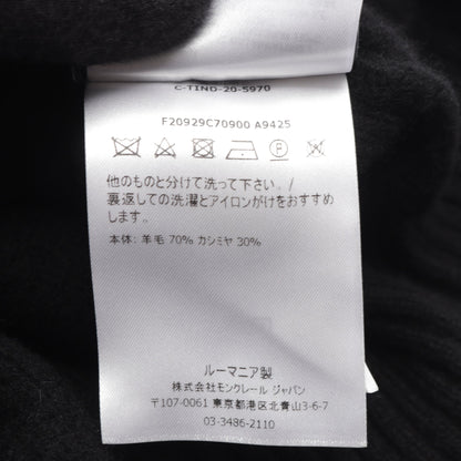 GENIUS 2 MONCLER 1952 ロゴ ニット ウール カシミヤ ブラック モンクレール