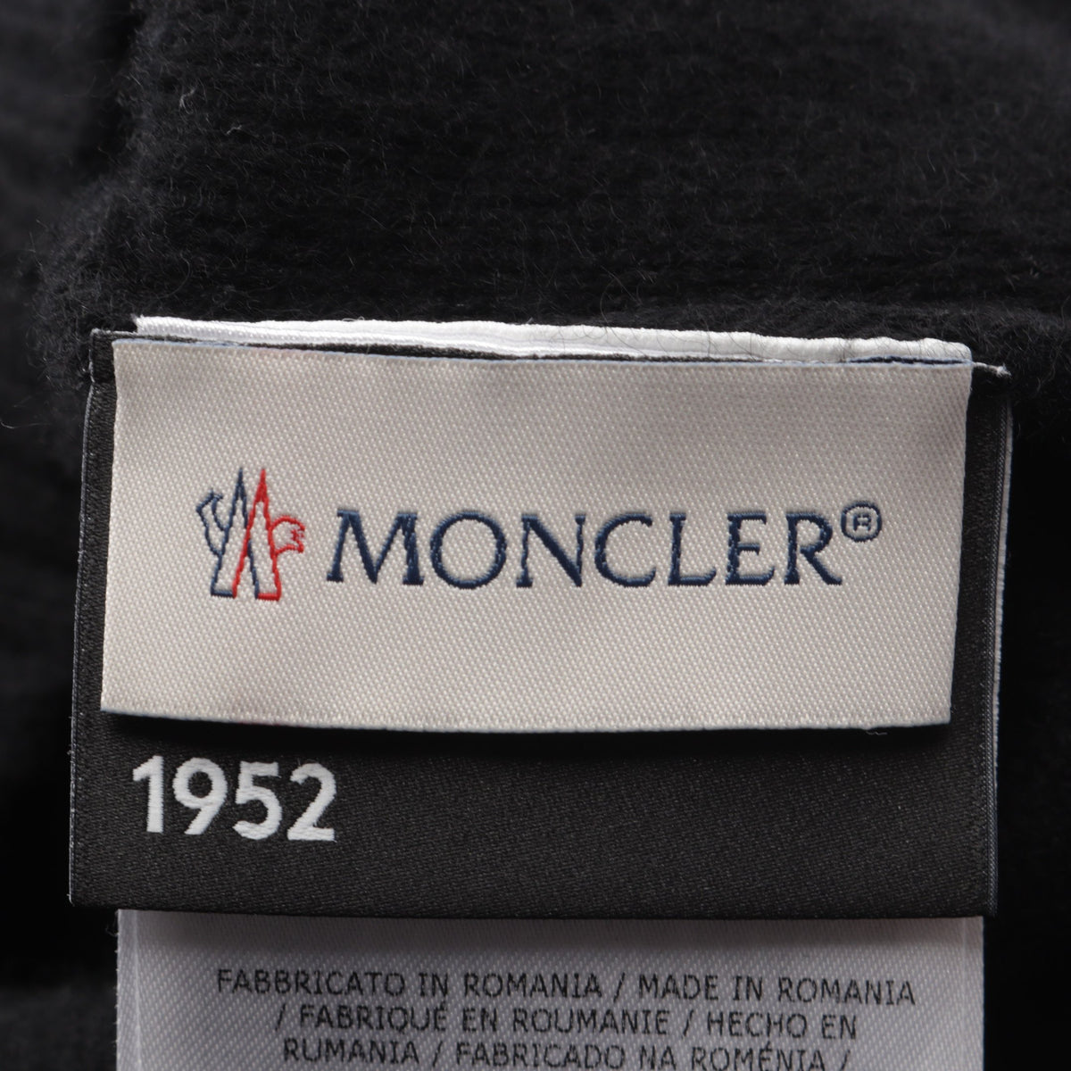 GENIUS 2 MONCLER 1952 ロゴ ニット ウール カシミヤ ブラック モンクレール