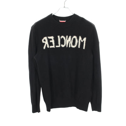 GENIUS 2 MONCLER 1952 ロゴ ニット ウール カシミヤ ブラック モンクレール