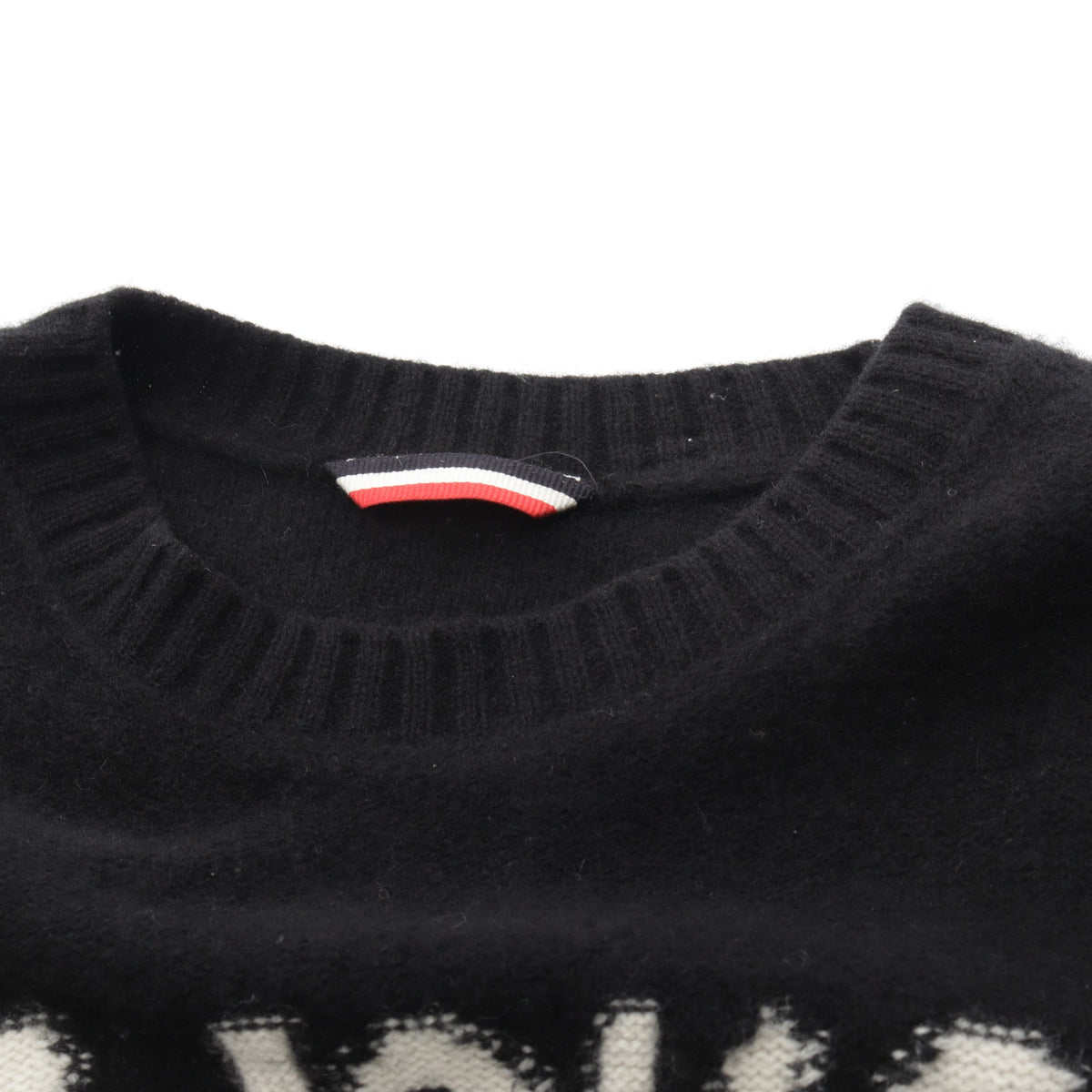 GENIUS 2 MONCLER 1952 ロゴ ニット ウール カシミヤ ブラック モンクレール