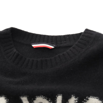 GENIUS 2 MONCLER 1952 ロゴ ニット ウール カシミヤ ブラック モンクレール