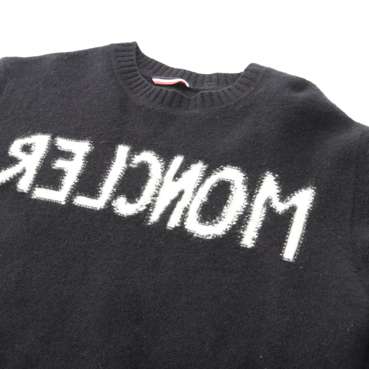 GENIUS 2 MONCLER 1952 ロゴ ニット ウール カシミヤ ブラック モンクレール