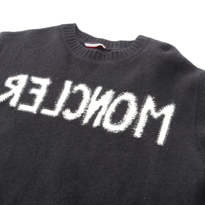 GENIUS 2 MONCLER 1952 ロゴ ニット ウール カシミヤ ブラック モンクレール
