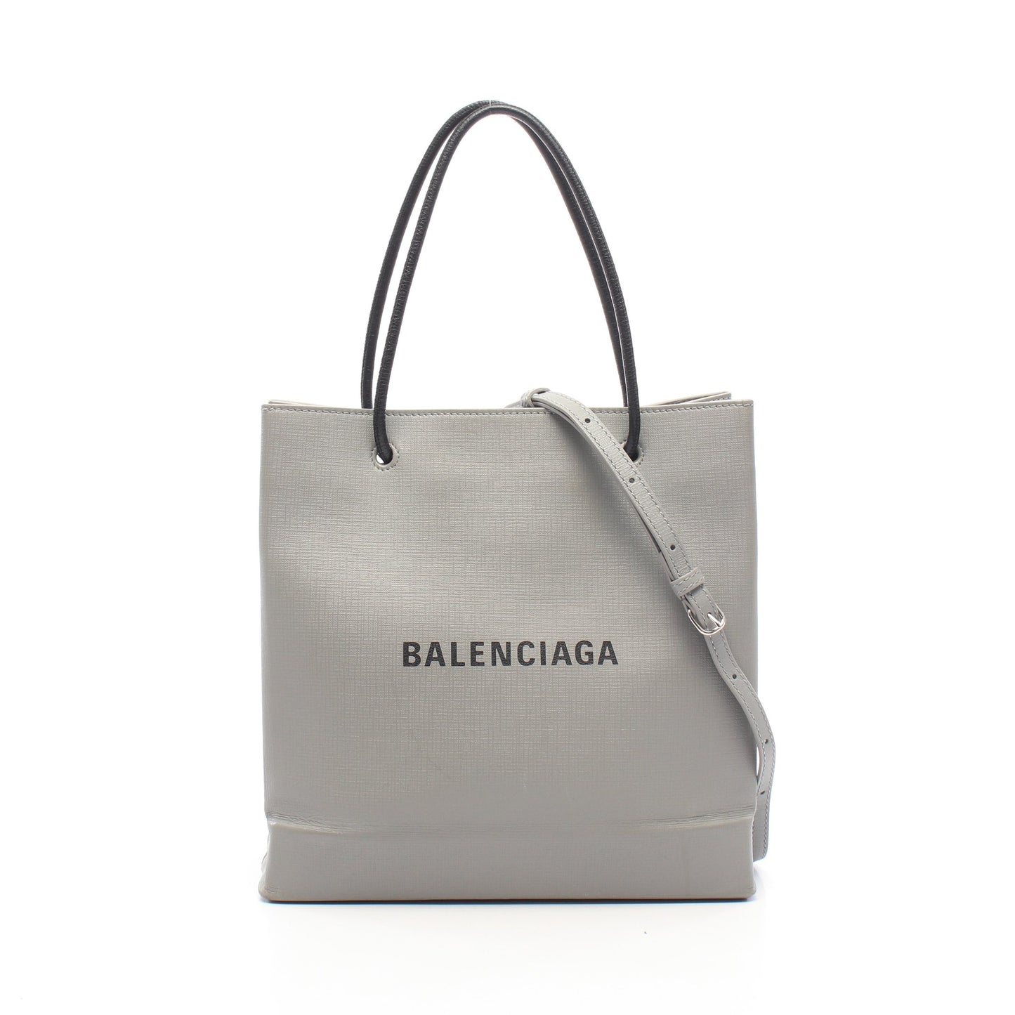 SHOPPING TOTE BAG S ショッピングトートS ハンドバッグ トートバッグ レザー グレー ブラック バレンシアガ