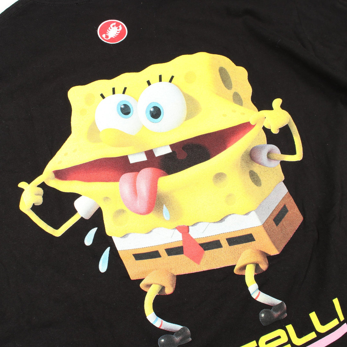 Supreme xSpongeBob 長袖Tシャツ コットン ブラック シュプリーム トップス Supreme