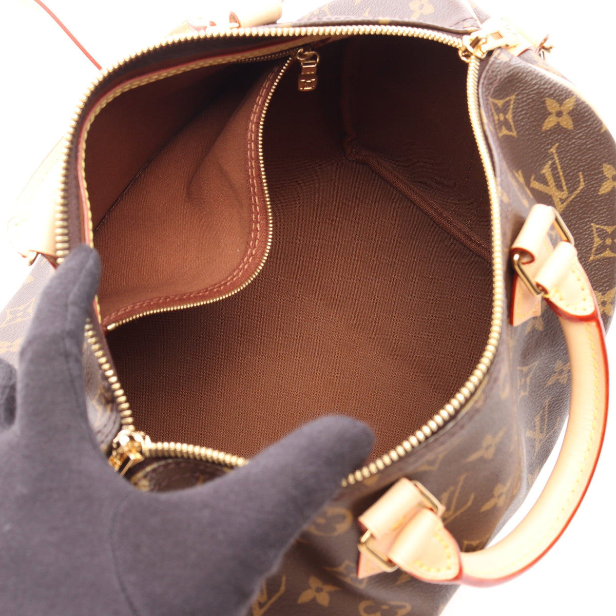 スピーディ バンドリエール30 モノグラム 2WAY ハンドバッグ PVC レザー ブラウン ルイヴィトン バッグ LOUIS VUITTON