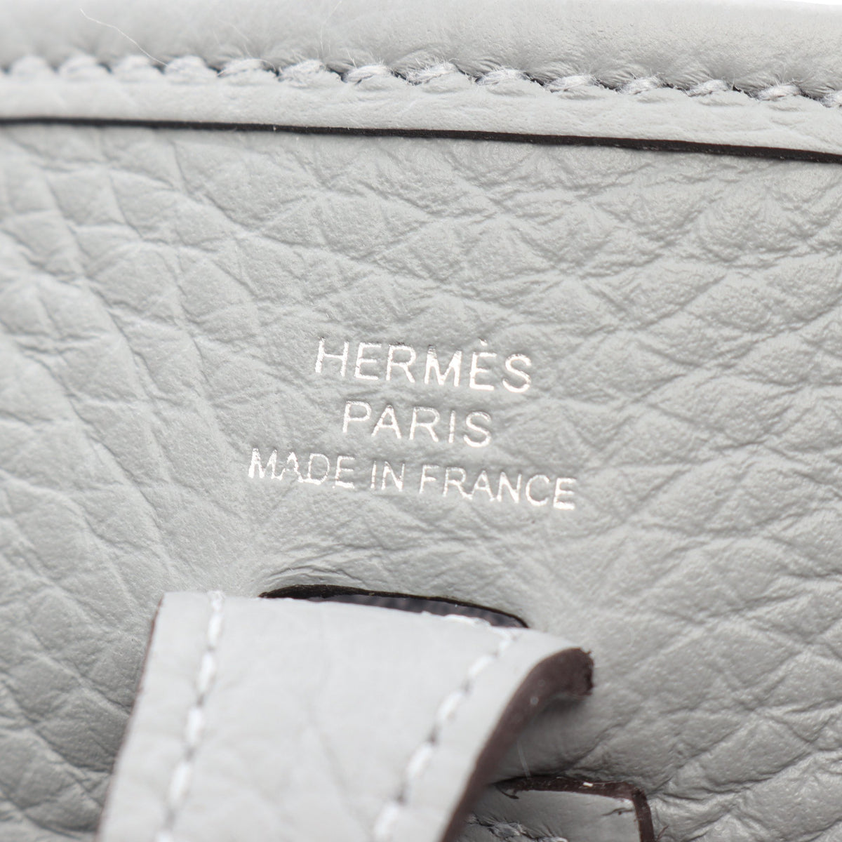エヴリンアマゾンTPM グリパンタン ショルダーバッグ トリヨンクレマンス グレー シルバー金具 G刻印 エルメス バッグ HERMES