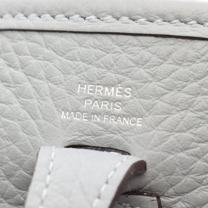 エヴリンアマゾンTPM グリパンタン ショルダーバッグ トリヨンクレマンス グレー シルバー金具 G刻印 エルメス バッグ HERMES