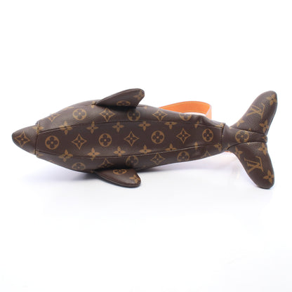 ドルフィンバッグ モノグラム ショルダーバッグ PVC レザー ブラウン ルイヴィトン バッグ LOUIS VUITTON