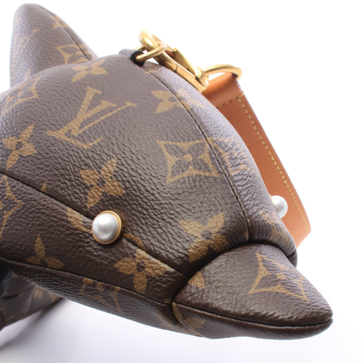 ドルフィンバッグ モノグラム ショルダーバッグ PVC レザー ブラウン ルイヴィトン バッグ LOUIS VUITTON