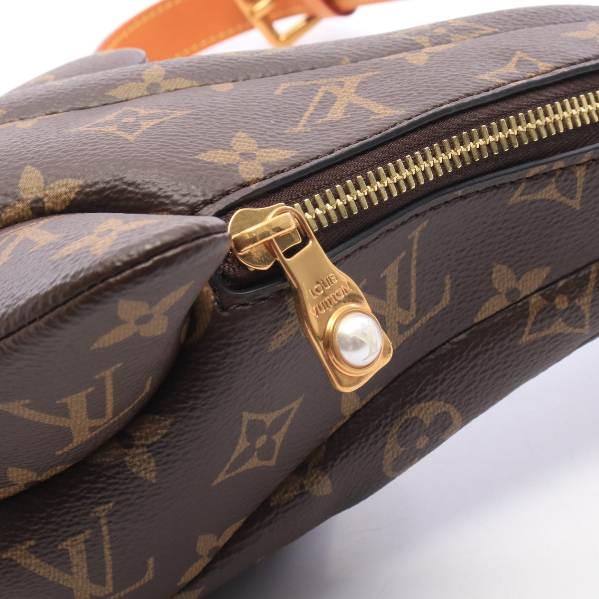 ドルフィンバッグ モノグラム ショルダーバッグ PVC レザー ブラウン ルイヴィトン バッグ LOUIS VUITTON
